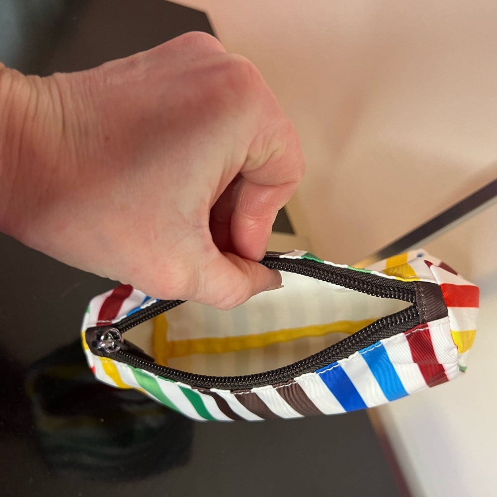 Henri Bendel Rainbow Stripe Cosmetic Bag Set (3 pc) - Collectible & Rare! - Picture 9 of 9